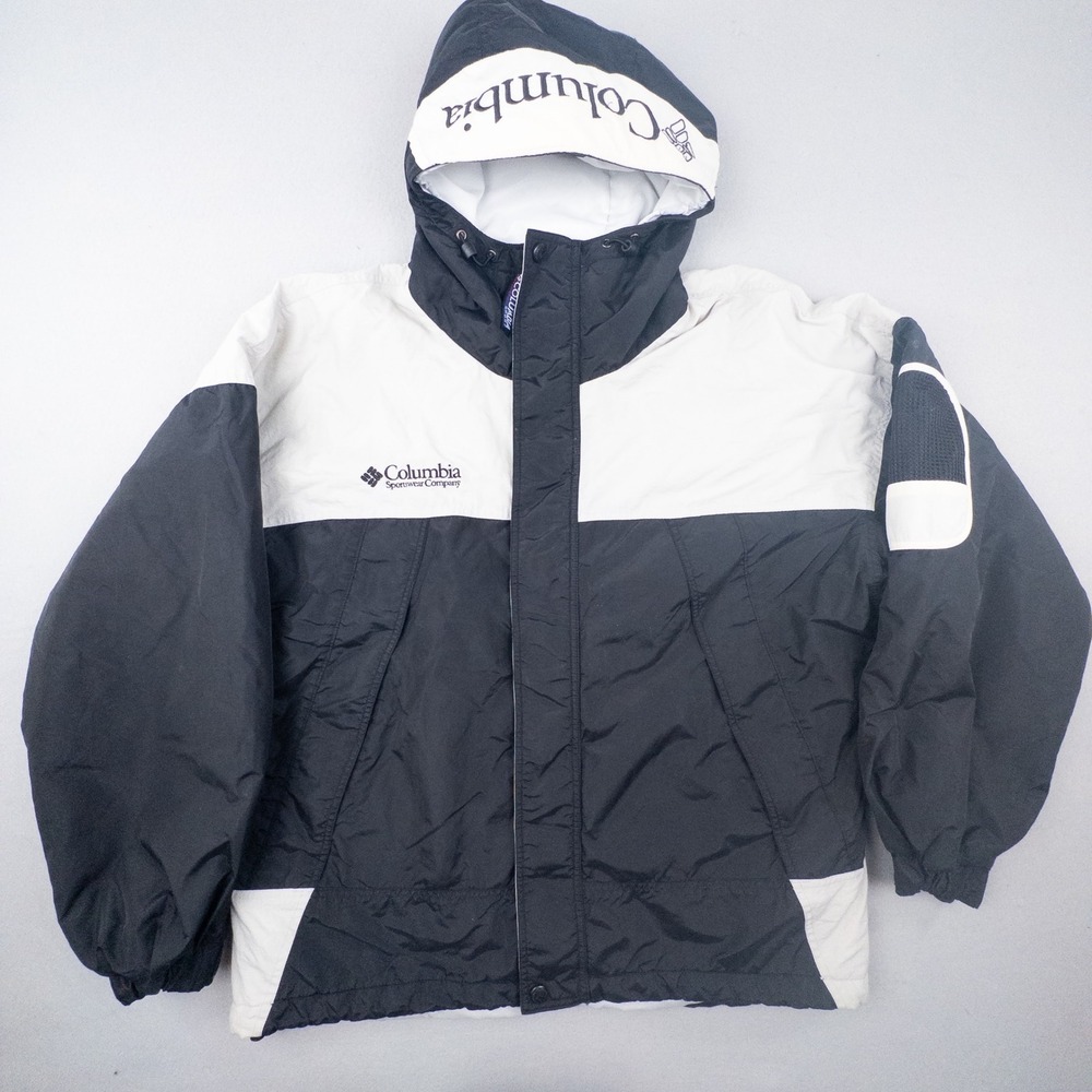 RARE Columbia Y2K Japan‑Market LL Men's Black White Hood‎ Logo Ski Jacket